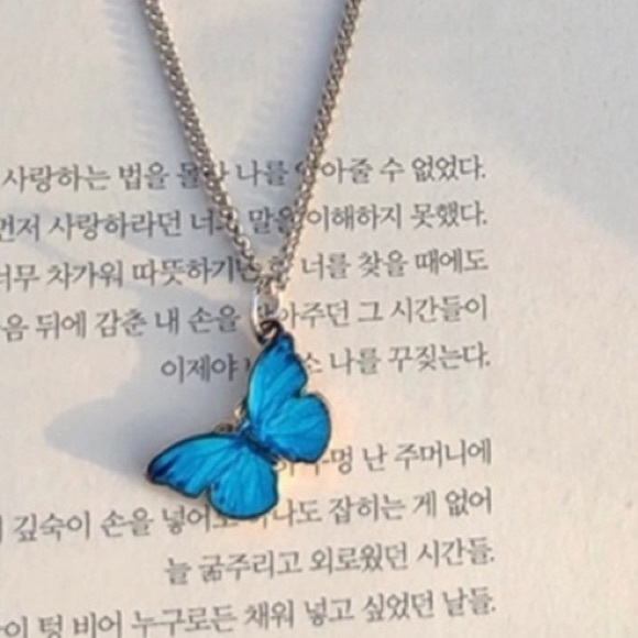 None Jewelry - Blue Butterfly Necklace! brand new! Gorgeous gift